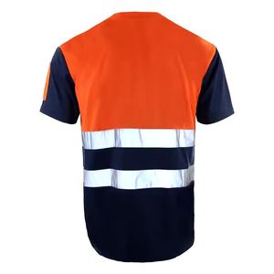 <b>100</b>% <b>Polyester</b> Short Sleeve Construction Work <b>Shirts</b> Men Hi Vis Work wear Reflective Tape Safety Traffic Duty Working T <b>Shirts</b> - Product Image 4