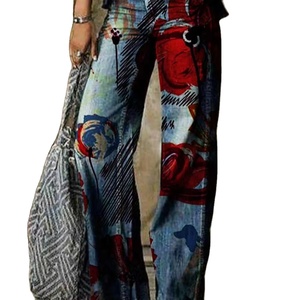 Jeans baggy pour femmes, pantalons en denim coréens hip-hop, vêtements de mode, jeans Rock Revival pour femmes - Product Image 2