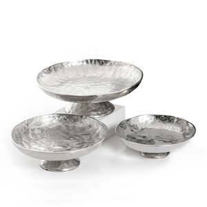 <b>Set</b> of 3 Single Tier Metal Aluminum New Designer Cup <b>Cake</b> Serving Metal <b>Cake</b> <b>Stand</b> for Hotel Tableware Decorative <b>Cake</b> <b>Stand</b> - Product Image 2