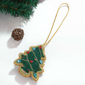 Libélula bordada con cuentas Adorno único de árbol inspirado en la naturaleza o acento de pared Adorno colgante de Navidad - Product Image 3