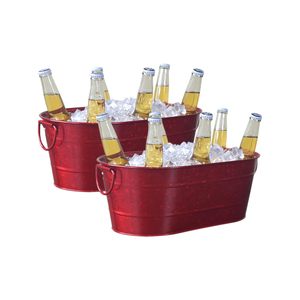 party drink cooler outdoor party <b>beverage</b> <b>tub</b> BBQ drink <b>ice</b> <b>bucket</b> wedding <b>beverage</b> <b>tub</b> holiday party drink cooler - Product Image 2