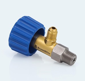Vanne à cylindre auto-obturante BrassBlizz nouvelle génération 7/16-20 SAE 45 °   Adaptateur de réfrigérant 1/4-18 NPT 1200 PSI 3 kg - Product Image 5