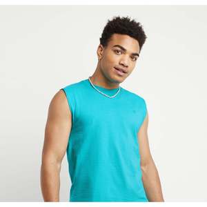 Canotta da uomo Champion girocollo senza maniche 100% cotone stile muscolare per palestra, taglia Small blu con cappuccio - Product Image 2