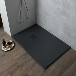 Receveur de douche en résine anthracite Milan 90x70 H 2,5 cm - Articles de bain et toilettes - Product Image 5
