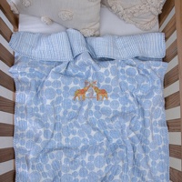 Couette pour bébé Kantha en coton naturel à la demande Couverture légère et respirante pour bébés d'Inde