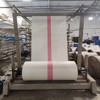 OBERON POLYPACK Sac tissé en polypropylène durable PP, rouleau de 50 kg, blanc uni, tissu antidérapant pour emballage de céréales et engrais