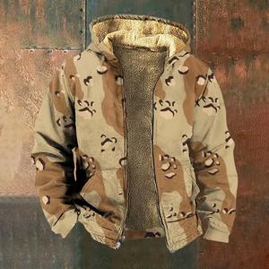 Sudadera con capucha de camuflaje digital informal para hombre, forro polar transpirable con diseño de gran tamaño, ropa de calle de otoño antiestática, Sudadera con capucha - Product Image 6