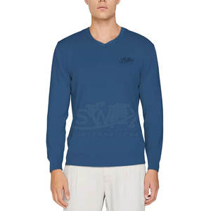 Hombres Casual Wear Slim Fit cuello en V pulóver sudadera hombres algodón mezclado logotipo personalizado gran oferta Sudadera con cuello en V - Product Image 1