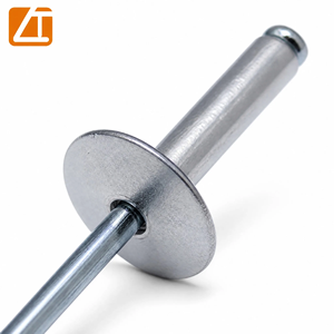 Rivets aveugles à grande bride, tête en aluminium, mandrin en acier, 3.2-4.8mm, galvanisés, pour fixation de tôles fines, plastique et bois - Product Image 2