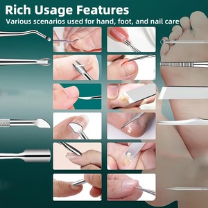 Stainless Steel Nail <b>Care</b> <b>Kit</b> with Sharp Ingrown Toenail Removal Cuticle Trimmers Nail Nippers <b>Foot</b> Repair Tools - Product Image 2