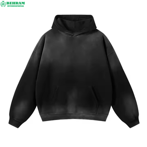 Sweat-shirts à capuche unisexes de haute qualité, style streetwear, en molleton 100% coton ou tissu éponge français, délavés à l'acide et effet soleil, vente en gros - Product Image 1