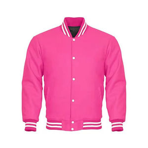 2025 mode travail personnalisé décontracté extérieur Baseball université unisexe veste 100% coton respirant printemps avant Logo fabriqué au Pakistan - Product Image 5