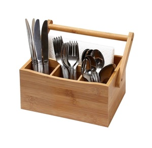 Kitchenware <b>Utensil</b> <b>Holder</b> Wooden Caddy Manufacturer Custom Decorative Wood Bar Caddy Exporter - Product Image 1