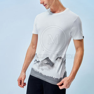 T-shirt imprimé respirant 100% coton coupe ample pour homme avec tissu en toile Design d'été élégant - Product Image 4