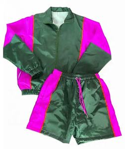 Ensemble survêtement homme personnalisé avec logo, veste coupe-vent et short imprimés et brodés, séchage rapide, respirant, pour l'été - Product Image 2