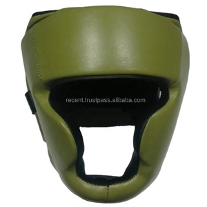 Casque de boxe de haute qualité récent en cuir de vachette et PU, durable et écologique, personnalisable pour l'entraînement de Muay Thai et de MMA - Product Image 6