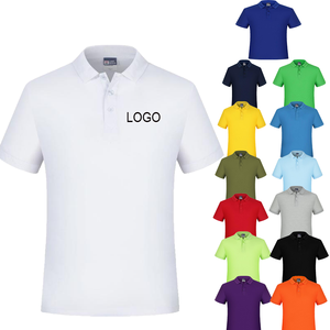 เสื้อสำหรับผู้ชาย180gsm กอล์ฟโพลีเอสเตอร์/ ผ้าฝ้ายแห้งเร็วสีพื้นแบบกำหนดเองคุณภาพสูง - Product Image 3