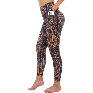 Pantalones de Yoga sin costuras para mujer, ropa de Yoga elástica de cintura alta - Product Image 3