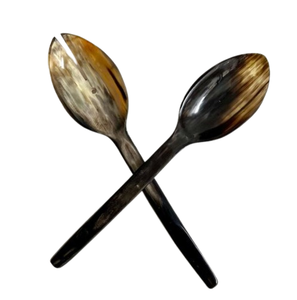 Accessoires de table couverts corne résine cuillère à salade Folk fait à la main parfait ustensiles de cuisine Restaurant hôtel utiliser ensemble de couverts - Product Image 6
