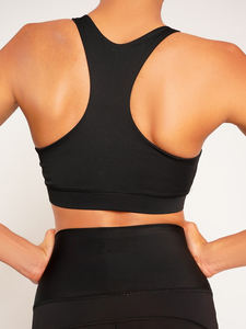 Women's Breathable High Support <b>Racerback</b> <b>Sports</b> <b>Bra</b> | Custom Fitness & Yoga <b>Bra</b> Front Logo | OEM/ODM Activewear Manufacturer - Product Image 3