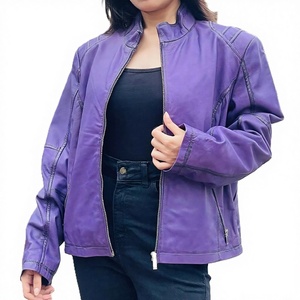 Veste en cuir pour femme, 100% cuir véritable, tendance, prix le plus bas, vente en ligne. - Product Image 1