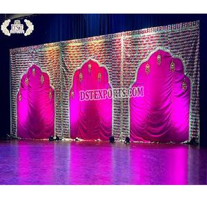 ฉากหลังงานแต่งงาน mehraab สำหรับ mandap และเวทีปักซุ้มออกแบบโค้งฉากหลังแต่งงาน - Product Image 1