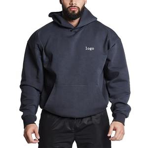 Sweat à capuche unisexe d'hiver 100% coton respirant, lourd et luxueux, vierge avec impression personnalisée, épaules tombantes, streetwear - Product Image 1