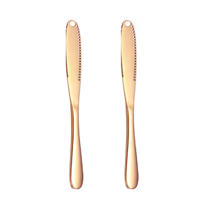 Ensemble de couteaux à beurre en laiton avec nouveau logo personnalisé et design couteau à beurre en laiton vaisselle accessoires de cuisine - Product Image 2
