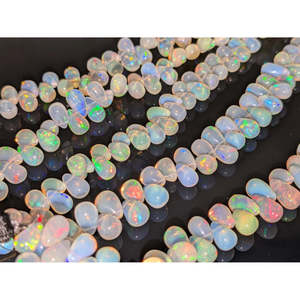 Perles en cristal opale éthiopienne en forme de goutte d'eau, taille 5*8,5 mm, fabrication de bijoux, vente en gros, prix d'usine - Product Image 2