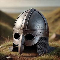 Casco Vikingo Medieval, Réplica Hecha a Mano, Lista para la Batalla, Metal Plateado, Estilo Antiguo, Moderno, Tradicional, para Cosplay