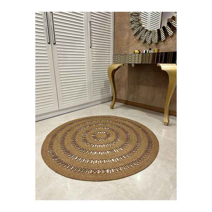 WICKER JUTE WAVE DECORATIVE HAND-KNITTED RUG LIVING ROOM RUG KITCHEN RUG