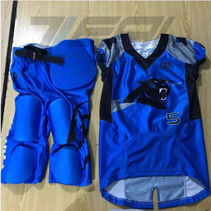 ชุดอเมริกันฟุตบอลพิมพ์ระเหิดปักโลโก้ที่กำหนดเองผ้าแห้งเร็วทำในปากีสถาน - Product Image 1