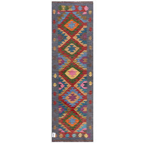 Alfombra Kilim de Maimana, Afganistán, 198 x 60 cm, Alfombras y Juegos de Alfombras - Product Image 1
