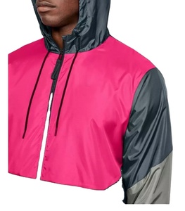 เสื้อแจ็คเก็ตกันลมแบบซิปเต็มตัวสำหรับผู้ชาย น้ำหนักเบา สีชมพูเงิน กันน้ำ แห้งเร็ว ระบายอากาศได้ดี เหมาะสำหรับใส่ในฤดูใบไม้ผลิ สไตล์สตรีทแวร์ ปี 2026 - Product Image 3