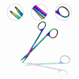 กรรไกรผ่าตัดทางการแพทย์กรรไกรโลหะโค้งงอสีไทเทเนียมเคลือบ - Product Image 3