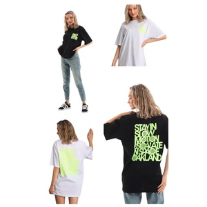 เสื้อยืดโอเวอร์ไซส์ลายเพชรพิมพ์โลโก้สตรีทแวร์ฤดูร้อน ระบายอากาศได้ดี ปักลาย  ไซส์พลัส ผ้าคอตตอนถักเนื้อหนา รับผลิตแบบ OEM ODM - Product Image 6