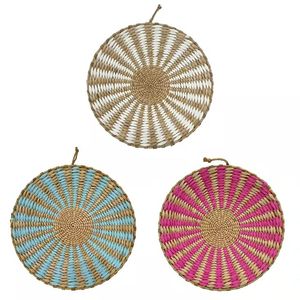 Wedding Party Restaurant Rattan Charger Plate <b>Wicker</b> <b>Placemat</b> Handwoven Tableware Dinner Charger Plate - Product Image 1