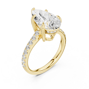 GISELLE 10K Floral design <b>adjustable</b> <b>ring</b> for women - Product Image 5
