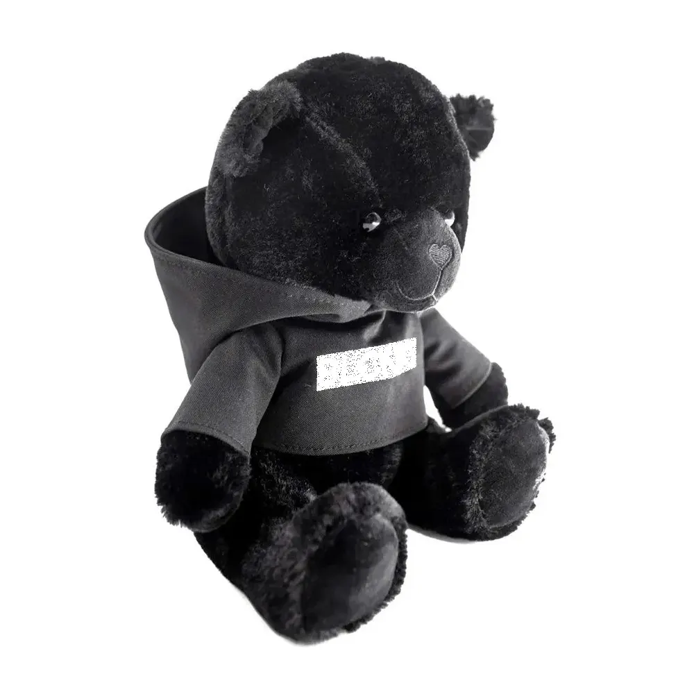 Oso de peluche negro personalizado OEM ODM ropa de lujo oso juguetes de peluche de 30cm más tamaño personalizado