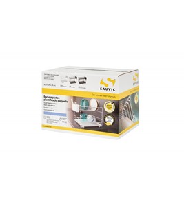 Piccolo sottopiatti in acciaio inox per 18 piatti, nero, 38,5x25x28 cm (Sauvic 89024) - Product Image 2