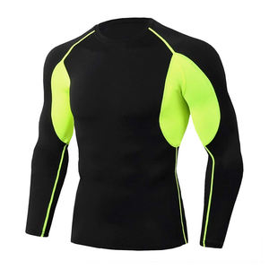 Custom Logo Full Length Elastic Waist Compression <b>set</b> Sports Workout Tights With Long Sleeve Shirt Sublimated Compression <b>set</b> - Product Image 5