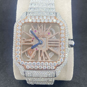 Reloj de diamantes Moissanite Iced Out totalmente personalizado de marca superior para hombres, reloj de joyería de diamantes de Hip Hop, regalo - Product Image 1