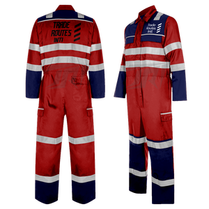 Ensemble de sécurité avec logo personnalisé réfléchissant pris en charge Chemise à col rond boutonnée en polyester en vrac Vêtements de sécurité imperméables - Product Image 5