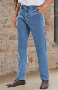 Women's High Waist Straight Fit Breathable 100% Cotton Winter Jeans with Zipper and Button - Product Image 2