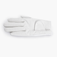 Guantes de Golf de Microfibra Blanca, Transpirables, Unisex, para Mano Derecha, con Cierre de Gancho y Bucle, para Uso Deportivo