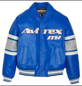 Avirex Leather <b>Jacket</b> Premium Genuine Leather Classic Bomber Style Comfortable Fit <b>for</b> <b>Men</b> Casual Wear - Product Image 6