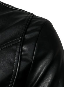 Veste en cuir pour homme, design tendance et dernier cri, design personnalisé, col montant, veste en cuir de moto vierge pour homme - Product Image 4