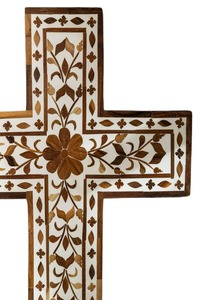 Handcrafted Custom Designs <b>Wall</b> Hanging Christian Religious Cross Bone Inlay Cross Home Decor faizacraft - Product Image 2