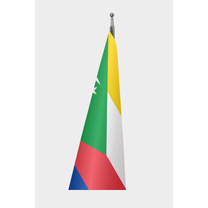 Customizable Official Interior Comoros <b>Flag</b> with Digital Printing Aluminum or Fiberglass <b>Pole</b> Various Materials - Product Image 3