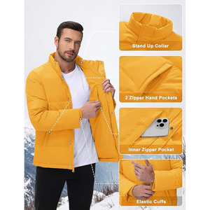 Veste d'hiver matelassée pour femme moderne et tendance, tissu tissé respirant, coupe-vent, construction isolée - Product Image 4